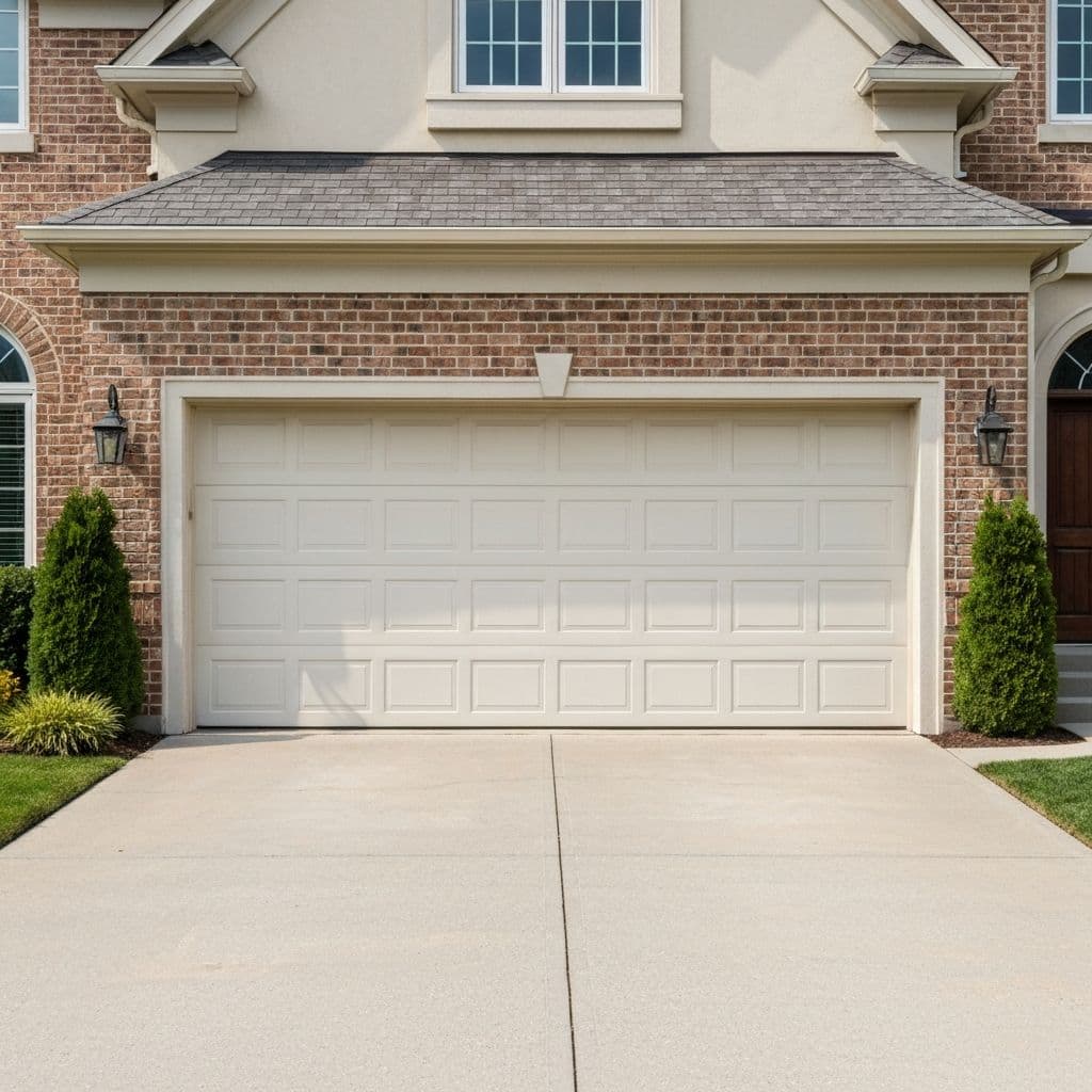 Traditional raised panel garage door